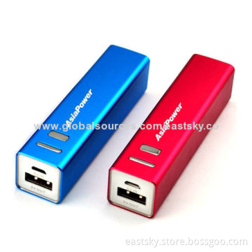 Aluminum External Battery with Multicolor to Choose, Stylish, Compact and Portable